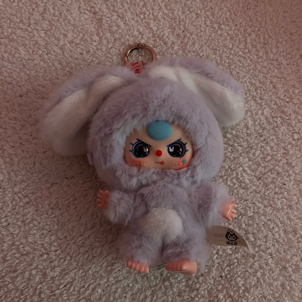 Baby Three Macaroon Cute Bunny Bag Charm